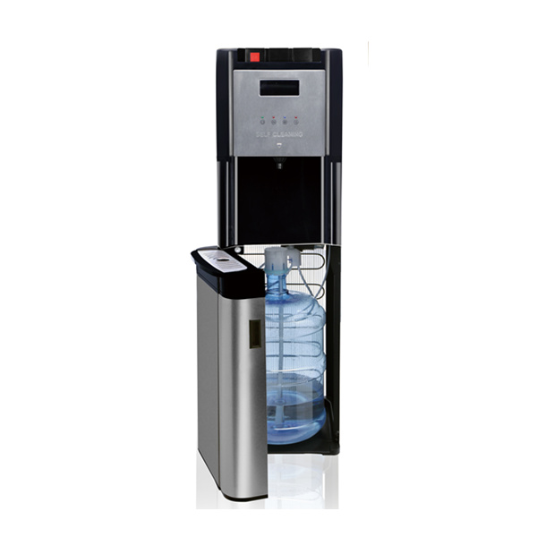black and stainless steel body water dispenser 